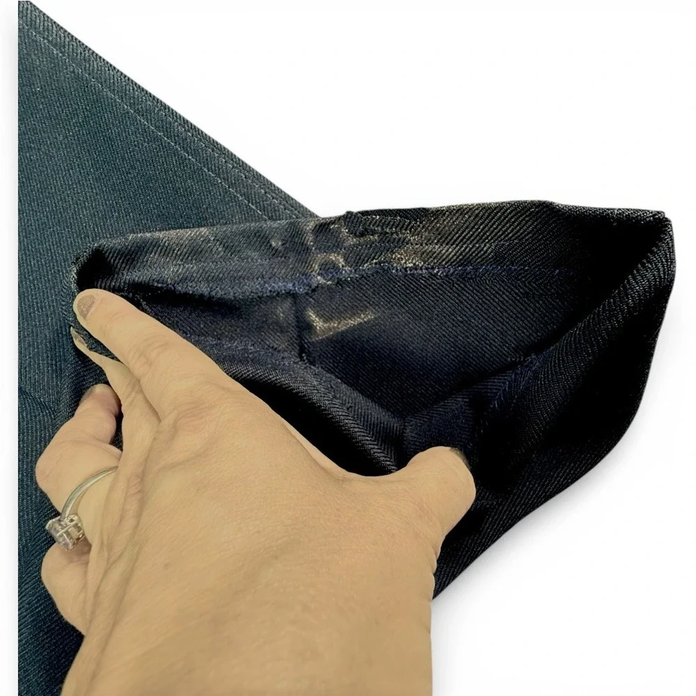 VTG Levis Pants Mens 38x30 (38x28) Navy Dacron 10517 Polyester Sta‎ Prest Hemmed - Picture 5 of 12